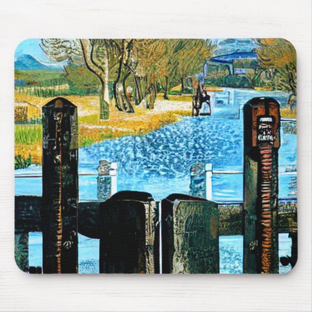 NARROWBOAT LOCK MOUSE MAT (Front)