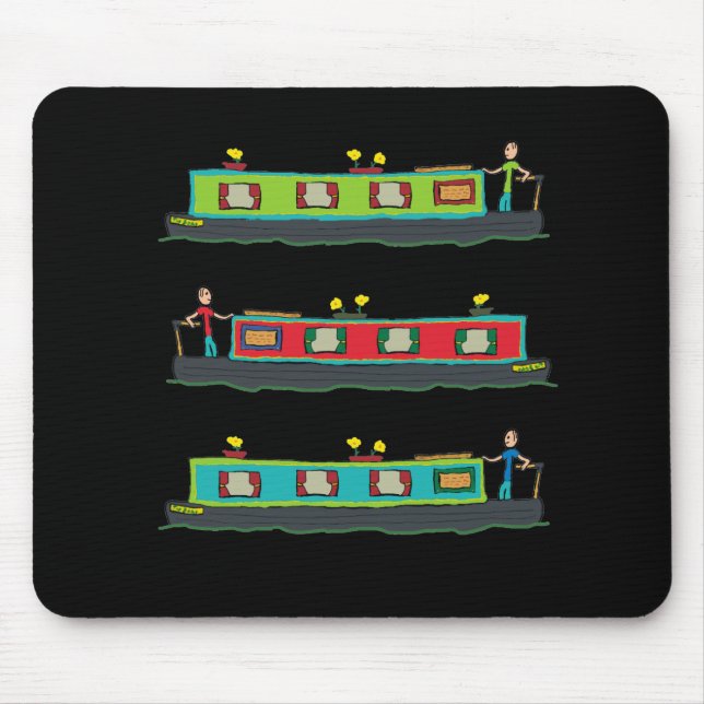 Narrowboat Mouse Mat (Front)