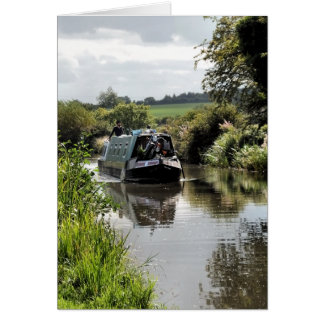 NARROWBOAT ON THE CANAL CARD