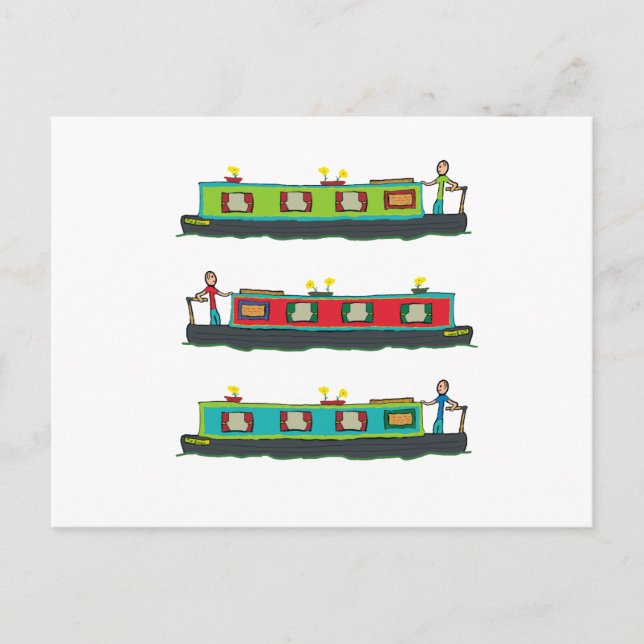 Narrowboat Postcard (Front)