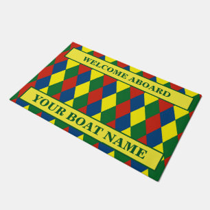 Narrowboat Welcome Aboard Custom Boat Name Doormat