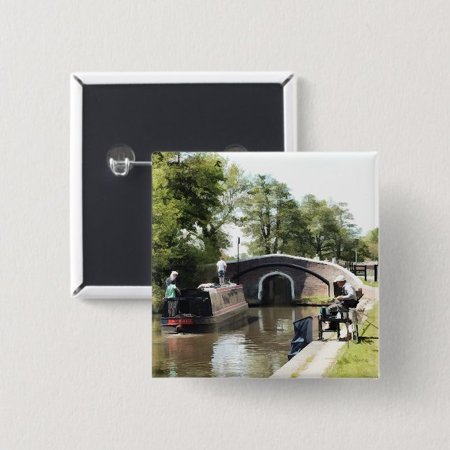 NARROWBOATS 15 CM SQUARE BADGE (Front & Back)