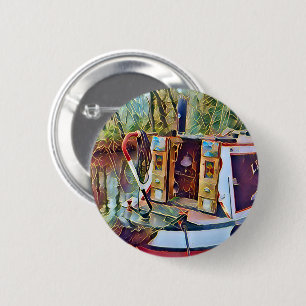 NARROWBOATS   6 CM ROUND BADGE