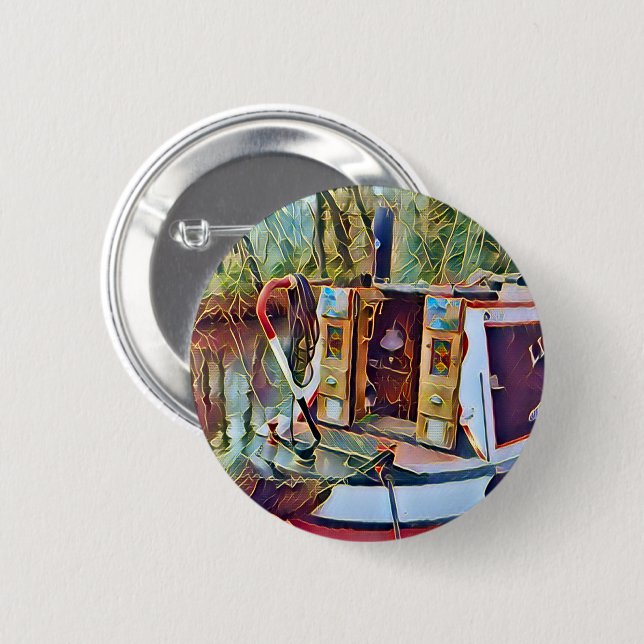 NARROWBOATS   6 CM ROUND BADGE (Front & Back)