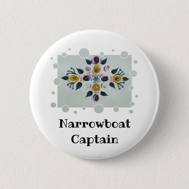NARROWBOATS 6 CM ROUND BADGE (Front)