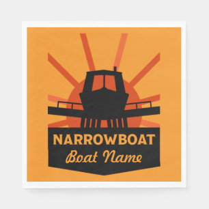 Narrowboats And Canalboat Gifts   Travel Mug Napkin