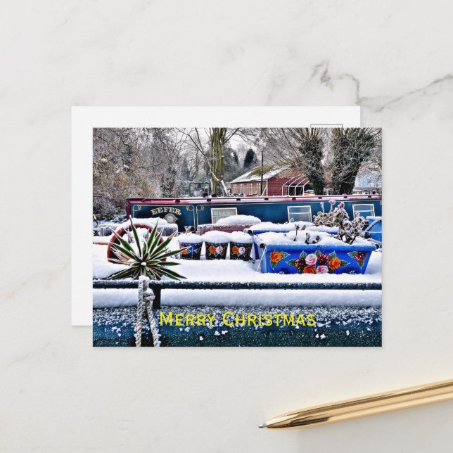 NARROWBOATS CARD (Front/Back In Situ)