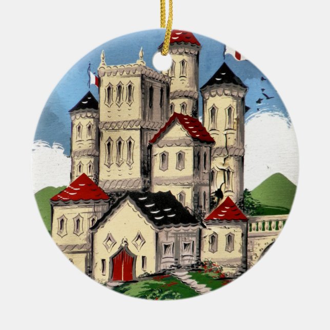 NARROWBOATS CERAMIC TREE DECORATION (Front)