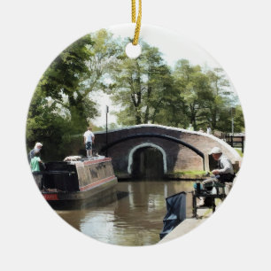 NARROWBOATS CERAMIC TREE DECORATION