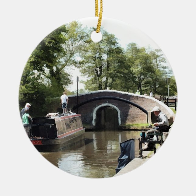 NARROWBOATS CERAMIC TREE DECORATION (Front)