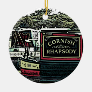 NARROWBOATS    CERAMIC TREE DECORATION