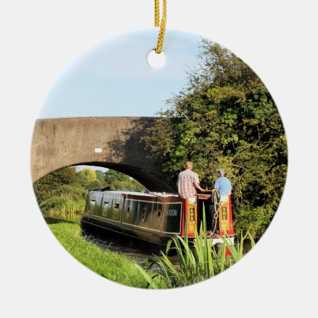 NARROWBOATS CERAMIC TREE DECORATION (Front)