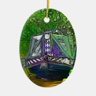 NARROWBOATS CERAMIC TREE DECORATION