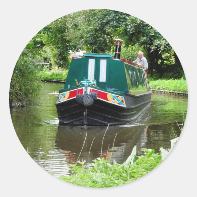 NARROWBOATS CLASSIC ROUND STICKER (Front)