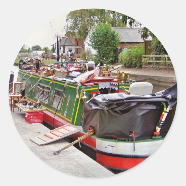 NARROWBOATS CLASSIC ROUND STICKER (Front)