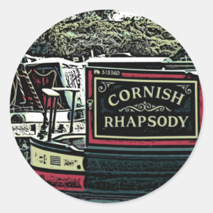 NARROWBOATS    CLASSIC ROUND STICKER