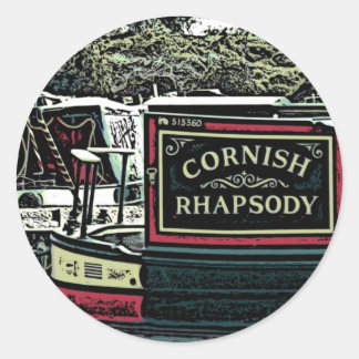 NARROWBOATS    CLASSIC ROUND STICKER