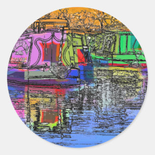 NARROWBOATS CLASSIC ROUND STICKER