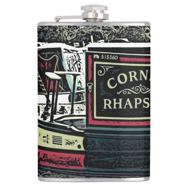 NARROWBOATS   HIP FLASK (Front)
