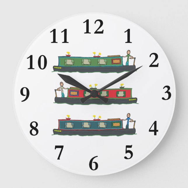Narrowboats Large Clock (Front)