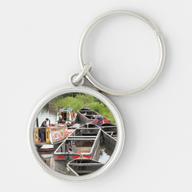 NARROWBOATS ON THE CANAL  KEY RING (Front)