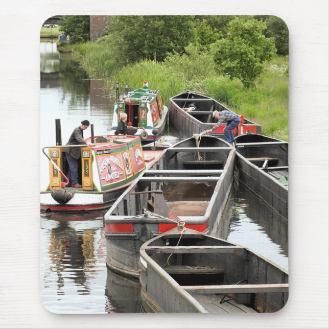 NARROWBOATS ON THE CANAL    MOUSE MAT (Front)