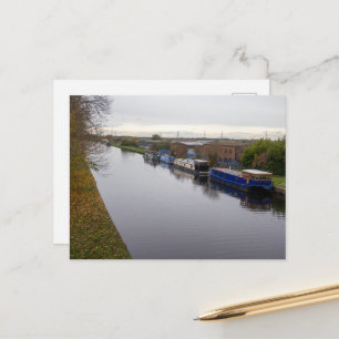 Narrowboats on the Knottingley and Goole Canal Postcard