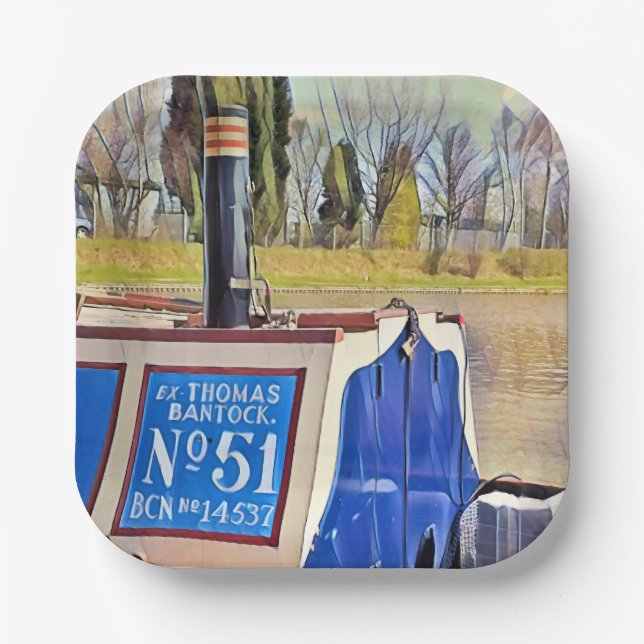 NARROWBOATS    PAPER PLATE (Front)
