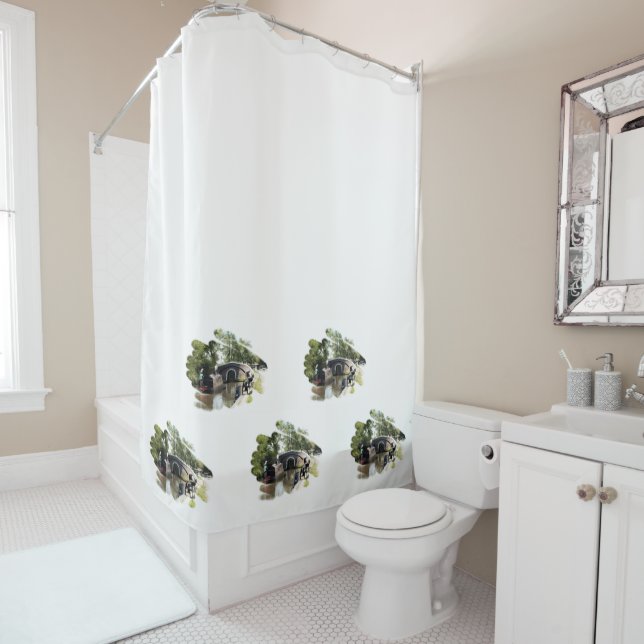 NARROWBOATS SHOWER CURTAIN (In Situ)