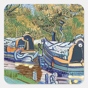 NARROWBOATS SQUARE STICKER