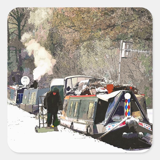 NARROWBOATS SQUARE STICKER (Front)