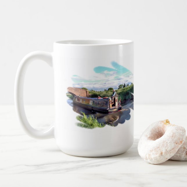 NARROWBOATS UK COFFEE MUG (With Donut)