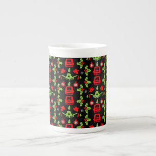 Narrowboats Xmas Canal Christmas  Bone China Mug