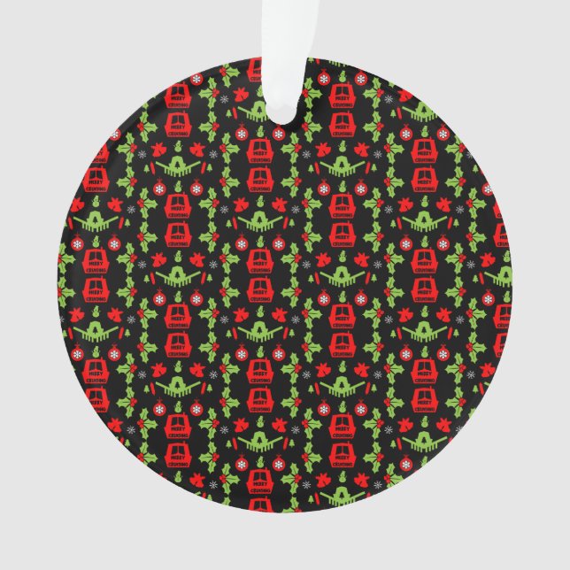 Narrowboats Xmas Canal Christmas  Ornament (Front)