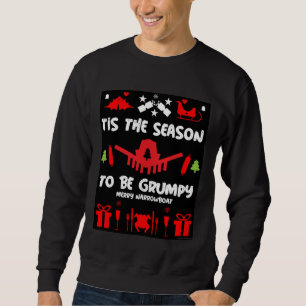 Narrowboats Xmas Canal Christmas Sweatshirt