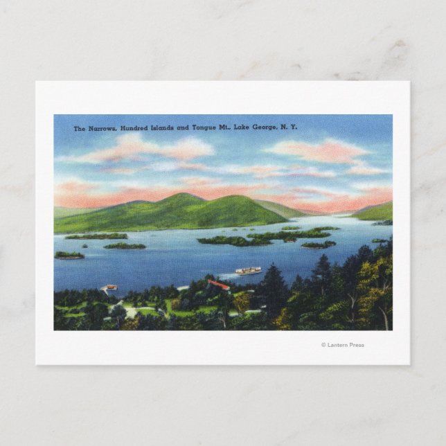 Narrows, Hundred Islands, Tongue Mountain View Postcard (Front)