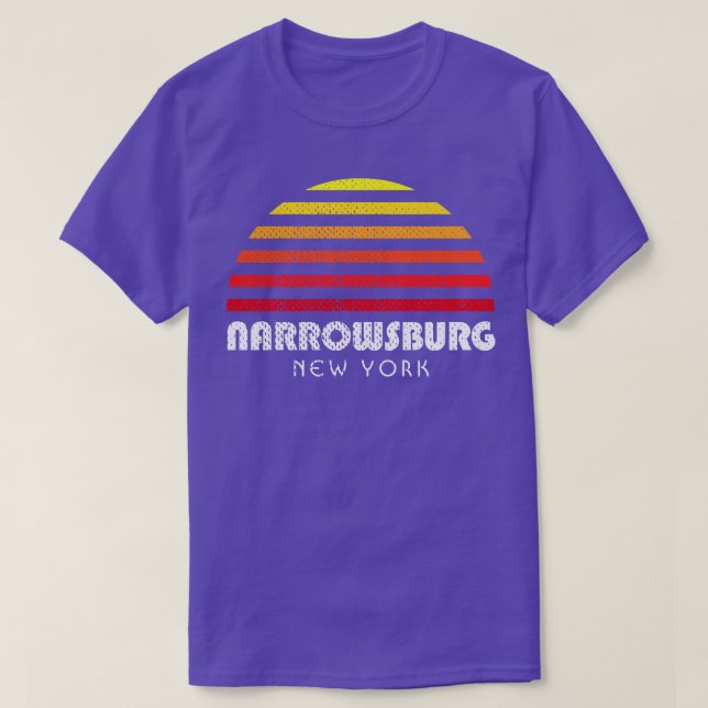 Narrowsburg New York Catskills NY Sunset T-Shirt (Design Front)