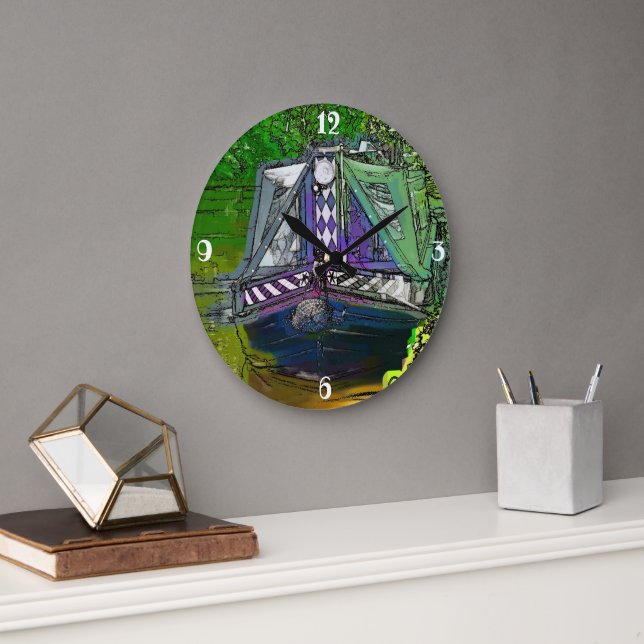 NARRROWBOATS LARGE CLOCK (Office)