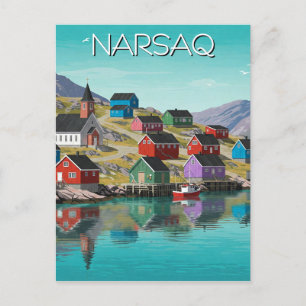 Narsaq Greenland Travel Postcard