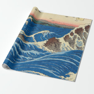 Naruto Whirlpools, Awa Province, 1855 by Hiroshige Wrapping Paper