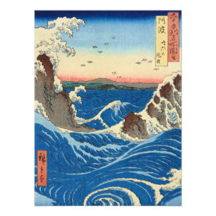 Naruto Whirlpools, Awa Province by Hiroshige Photo Print