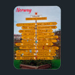 Narvik, Norway Magnet<br><div class="desc">Distinctive signpost in Narvik,  northern Norway.</div>