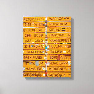 Narvik signpost canvas print