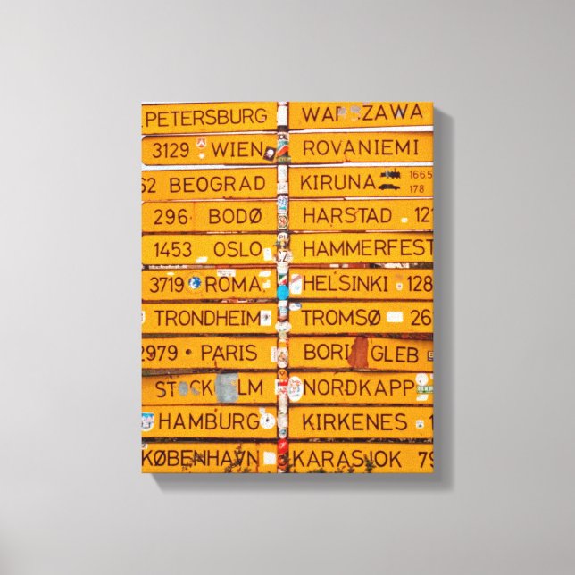 Narvik signpost canvas print (Front)