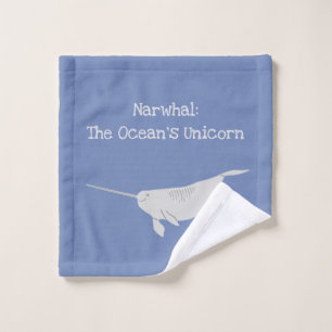 Narwahl: The Ocean's Unicorn Wash Cloth