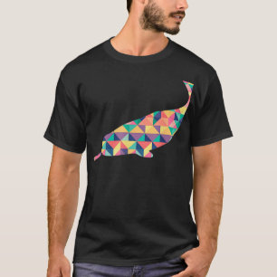 Narwhal Abstract Colour Summer Narwhale Whale Love T-Shirt