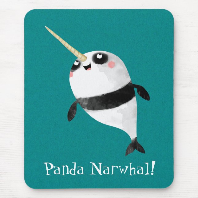 Narwhal and Panda in One Mouse Mat (Front)