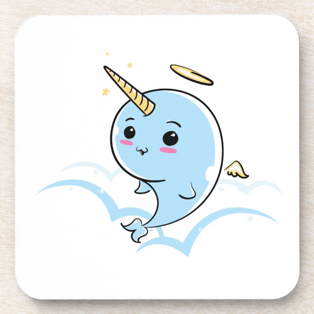 Narwhal Angel Cutie Coaster (Front)