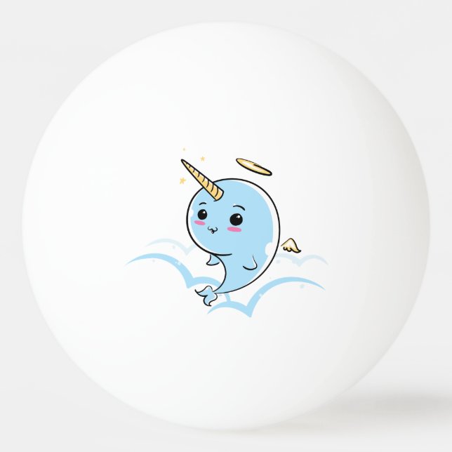 Narwhal Angel Cutie Ping Pong Ball (Front)