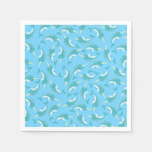 Narwhal Birthday Party Napkin (Front)